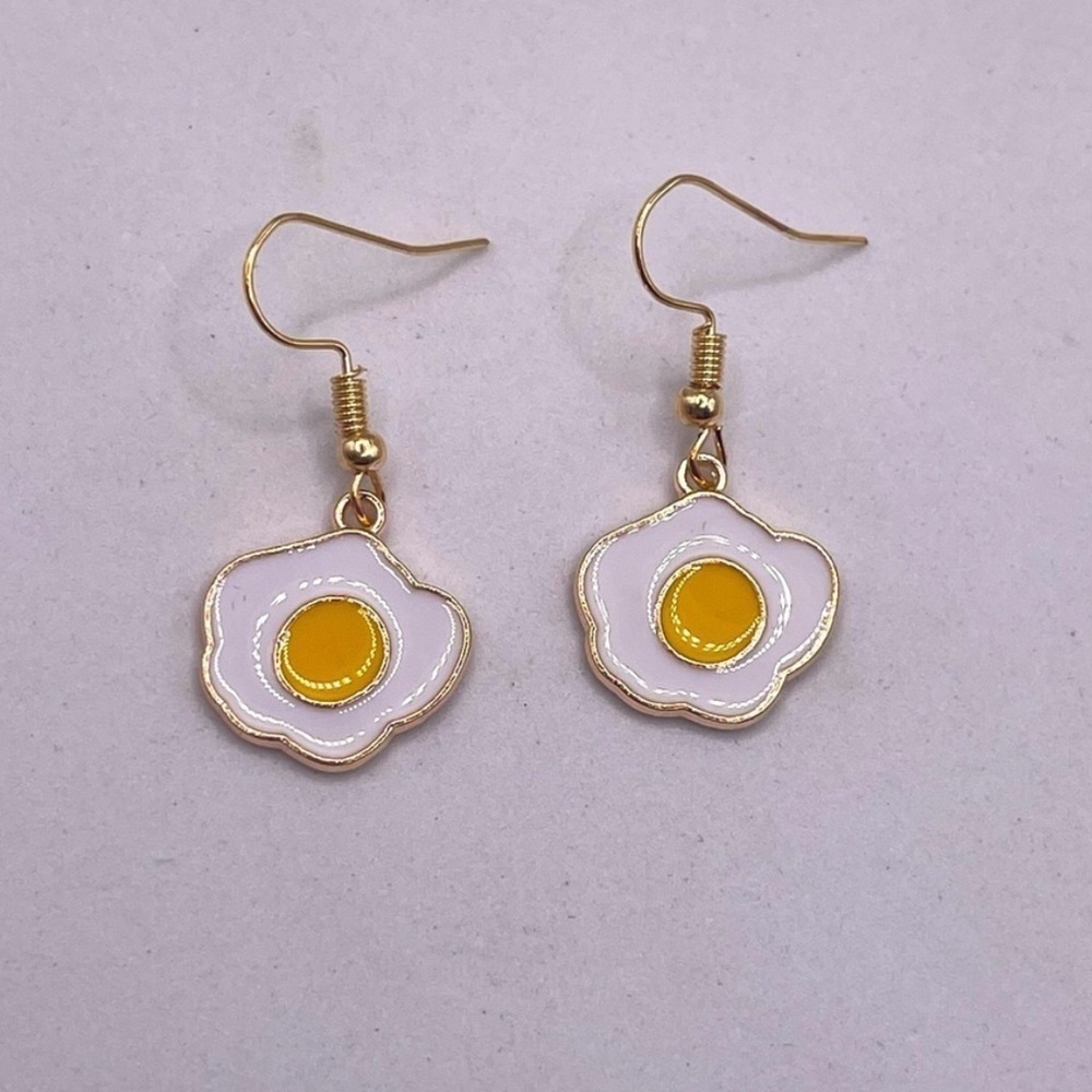 NEW Cute Fun Fried Egg Earrings